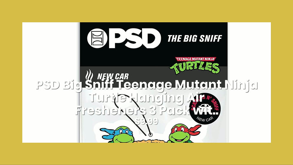 Thumbnail: PSD Big Sniff Teenage Mutant Ninja Turtle Hanging Air Fresheners 3 Pack wit..