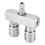 Thumbnail: 2-in-1 Double Head Dual Nozzle Adapter Rod 1/4 Self-Locking Heads Dual Pressure