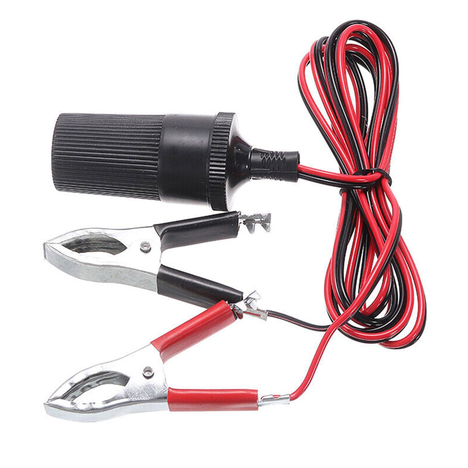 12V Car Battery Terminal Clamp Clip Cigarette Lighter Power Socket Adaptor Unive