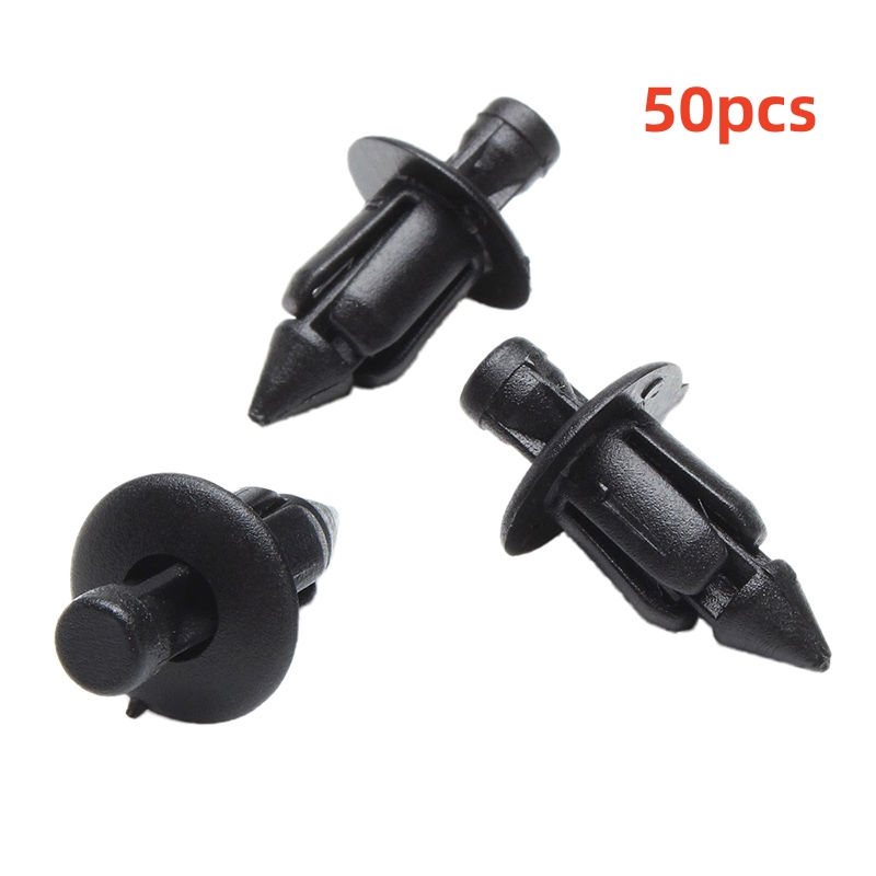 Thumbnail: 10Pcs/Set 6mm Black Rivet Fairing Body Trim Panel Fastener Screw Clips For Honda
