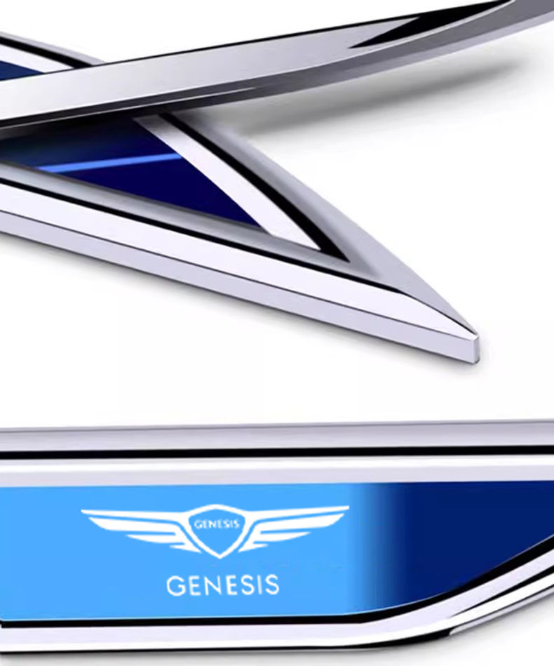 Thumbnail: Car Door Waist Line Metal Stickers For Genesis Car Side Wing Fender Decals Body