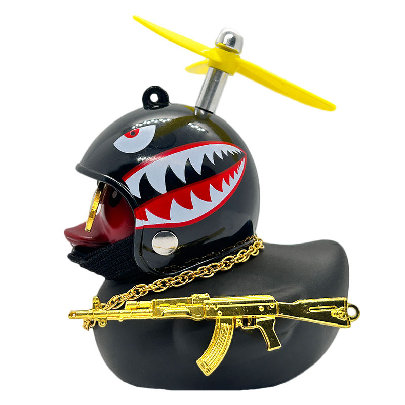 Thumbnail: Car Duck Dashboard Decoration Pendant Ornament Squeeze Rubber Duck Road Bike Bic