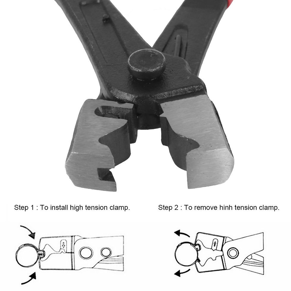 Thumbnail: Car Oil Hose Crimping Plier Repair Tools Calliper Vise Pipe Clamp Collar Clip Au