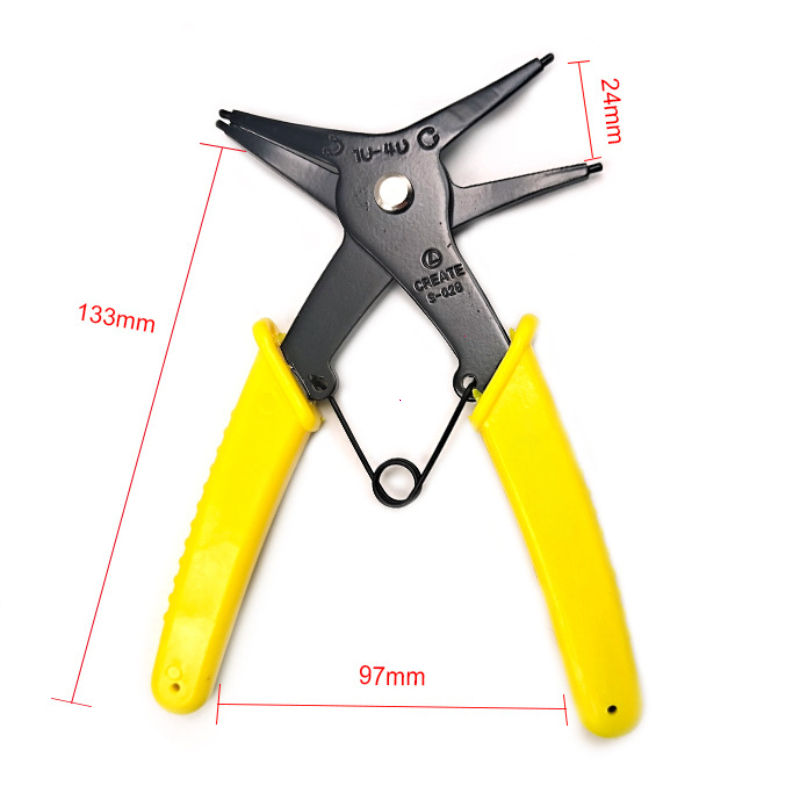 Thumbnail: 2 in 1 Circlip Pliers Internal and External Retaining Ring Pliers Inner Card Out