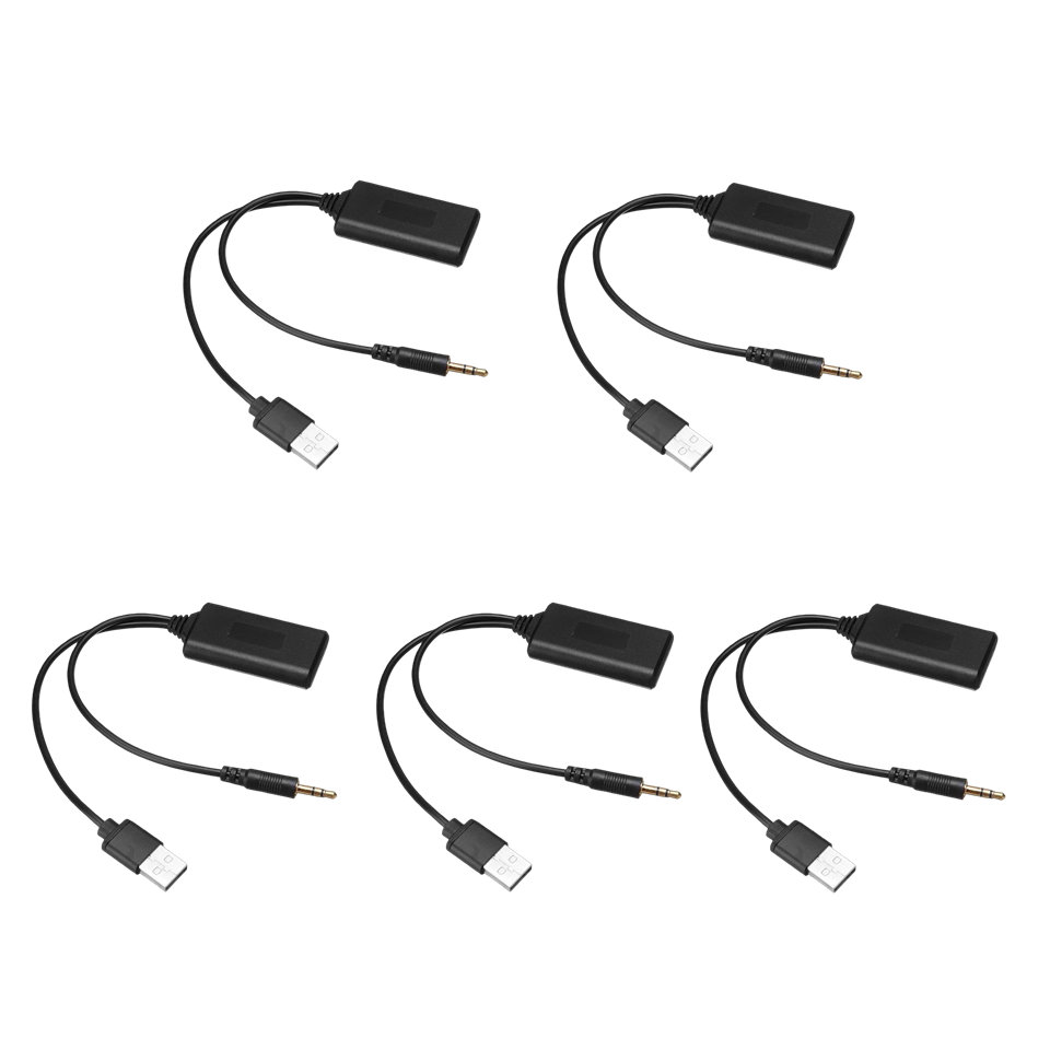 Thumbnail: High Quality Universal Car 5V bluetooth Module Adapter Stereo Cable AUX-IN 3.5MM