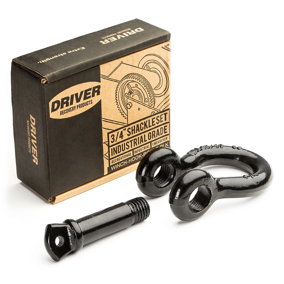 Thumbnail: 3/4 Inch Steel Bow Shackle - 4.75 Ton (9,5000 Lb) Capacity - Heavy Duty D Ring -