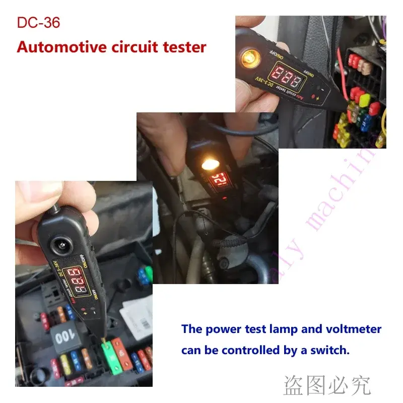Thumbnail: TANTESTO 36V DC-36 Automotive Circuit Tester for Detecting Fault Voltage Fuel In