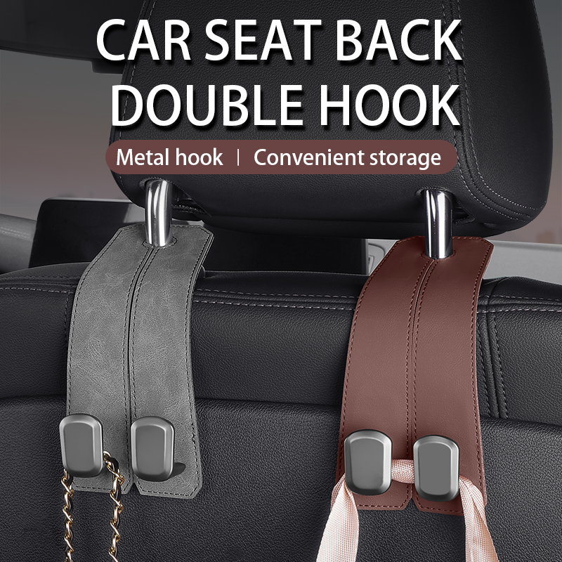 Thumbnail: Car Seat Back Hook Multi Functional In Car Storage Hook Nappa Leather Auto Inter