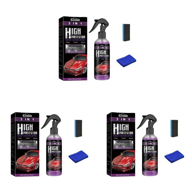 Thumbnail: 3 In 1 Car Ceramic Coating Spray 30/100ml Car Scratch Repair Glass Hydrophobic C