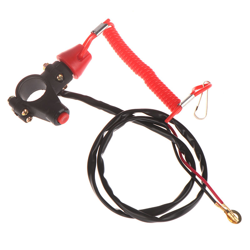 Thumbnail: ATV Motorcycle Boat Tether Lanyard Emergency Kill Stop Engine Switch Push Button