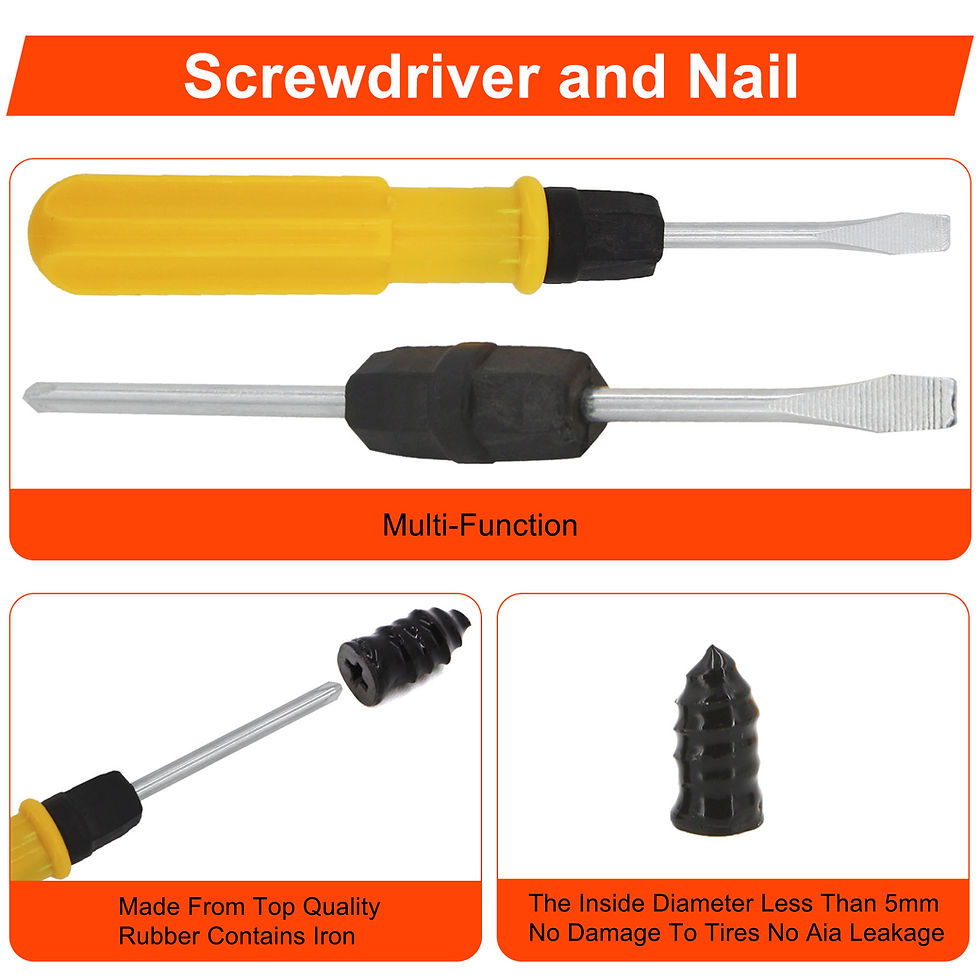 Thumbnail: Car Tire Repair Tool Kit Auto Emergency Flat Tire Puncture Plug Needle Nose Plie