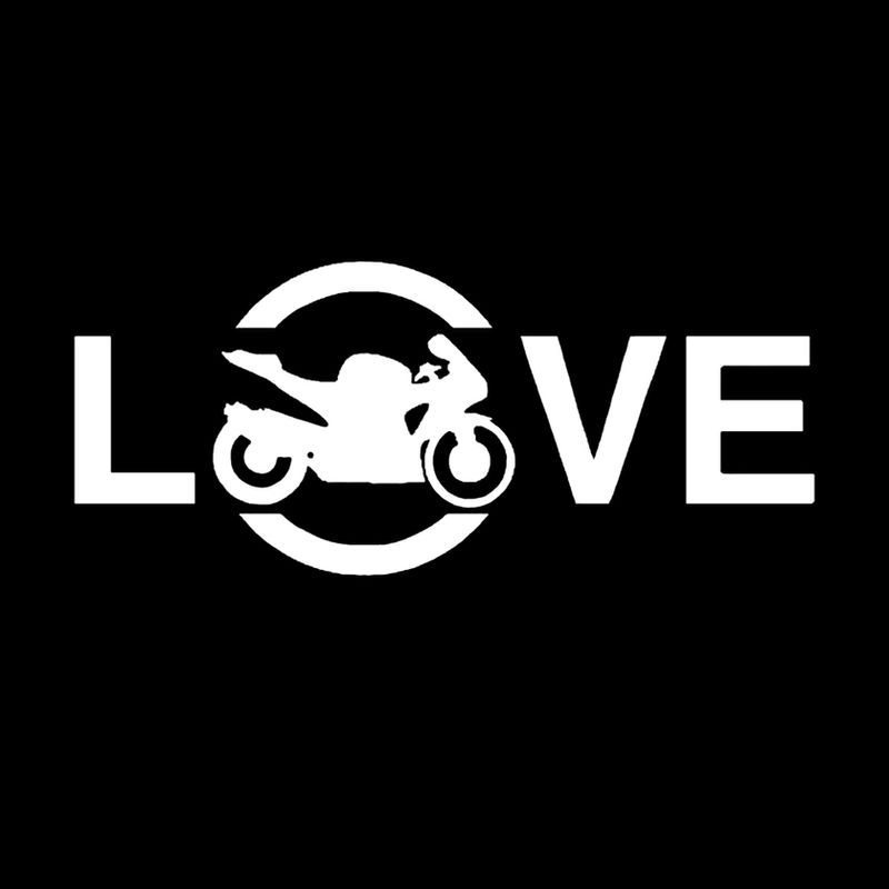 Thumbnail: 16CM*6.8CM Love Motorcycle Car Stickers Fuel Racing Vinyl Reflective Decoration
