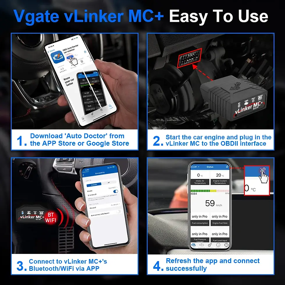 Thumbnail: Vgate vLinker MC ELM327 V2.2 Bluetooth 3.0 4.0 OBD2 Scanner OBD 2 BimmerCode FOR