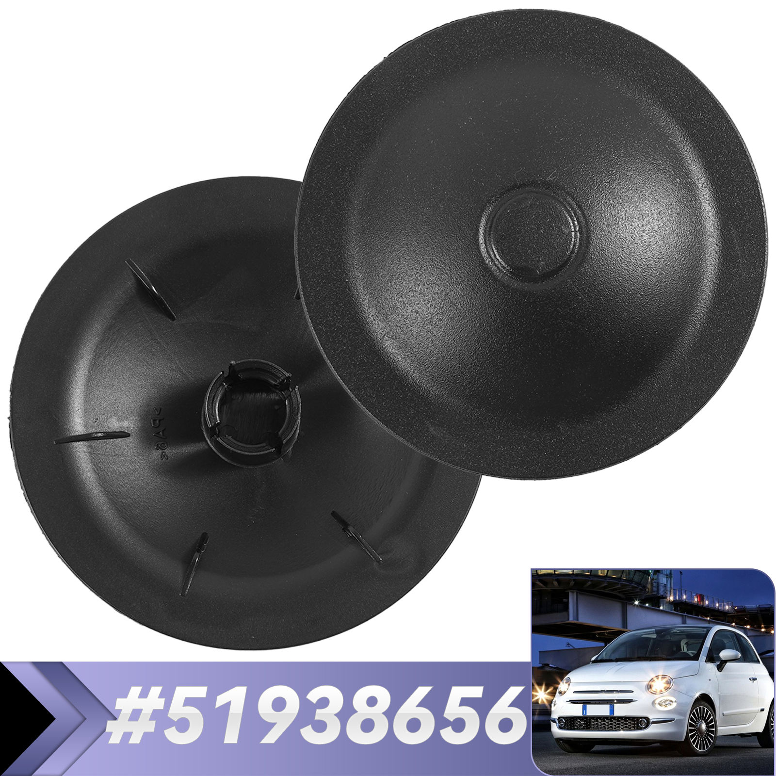 2PCS Front Shock Absorber Top Suspension Strut Mount Cover Cap For Fiat 500 Abar
