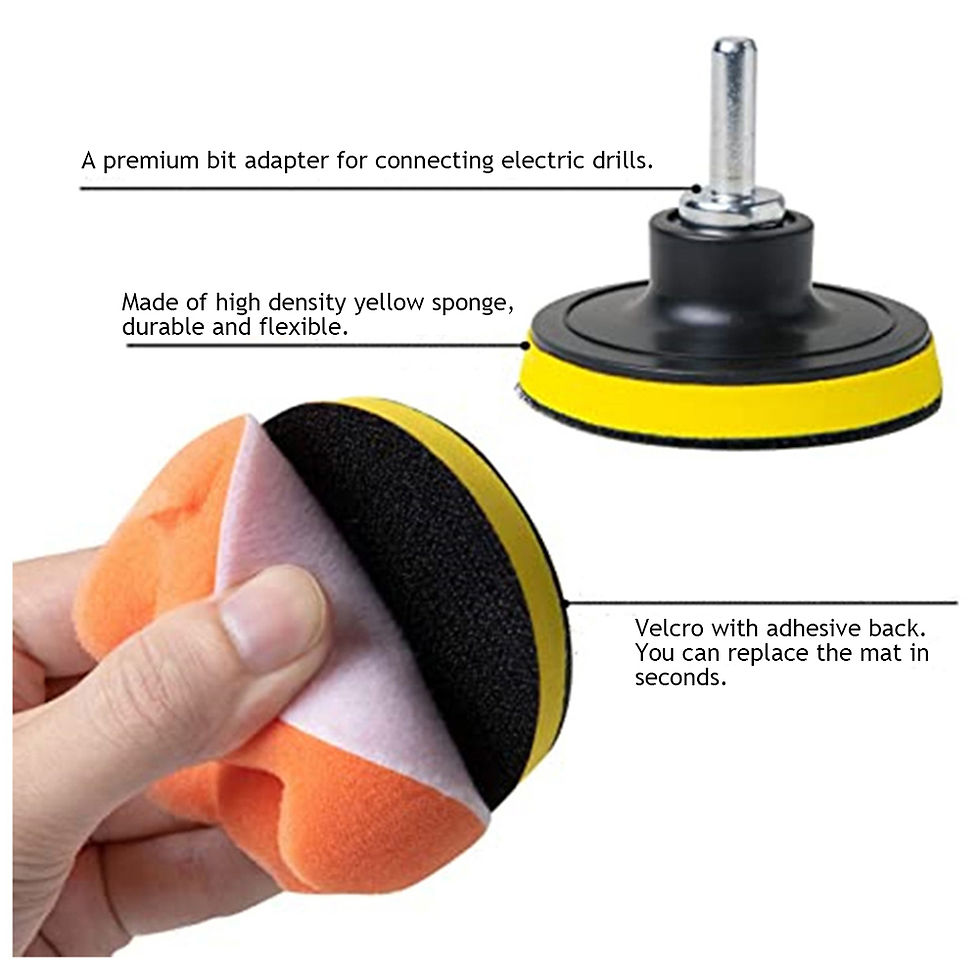 Thumbnail: Car Polishing Kit Self-Adhesive Buffing Waxing Sponge Wool Wheel Polish Pad for