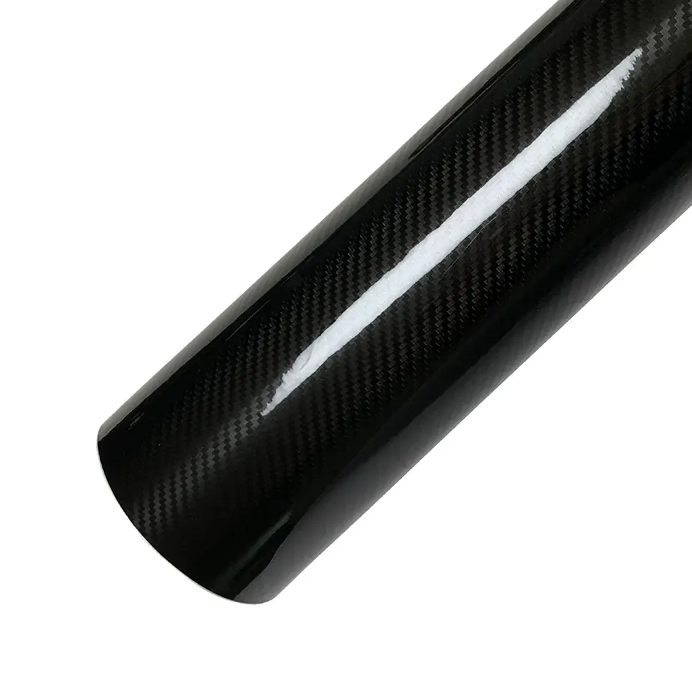 Thumbnail: 3D-6D Carbon Fiber Matte Car Vinyl Wrap Accessories Glossy Black Self Adhesive S