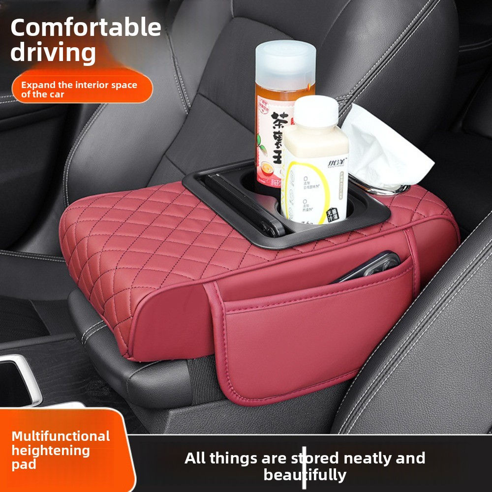 Car Multifunctional Armrest Box Height Increase Pad Central Armrest Box Cover Pa