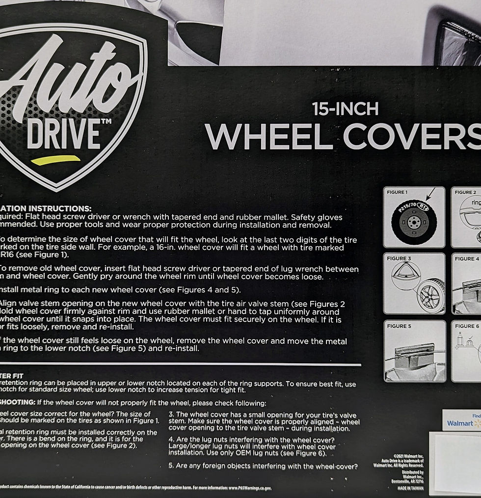 Thumbnail: 15-inch Wheel Cover, Silver Alloy Finish, Auto Drive Brand, ABS Plastic Mat..
