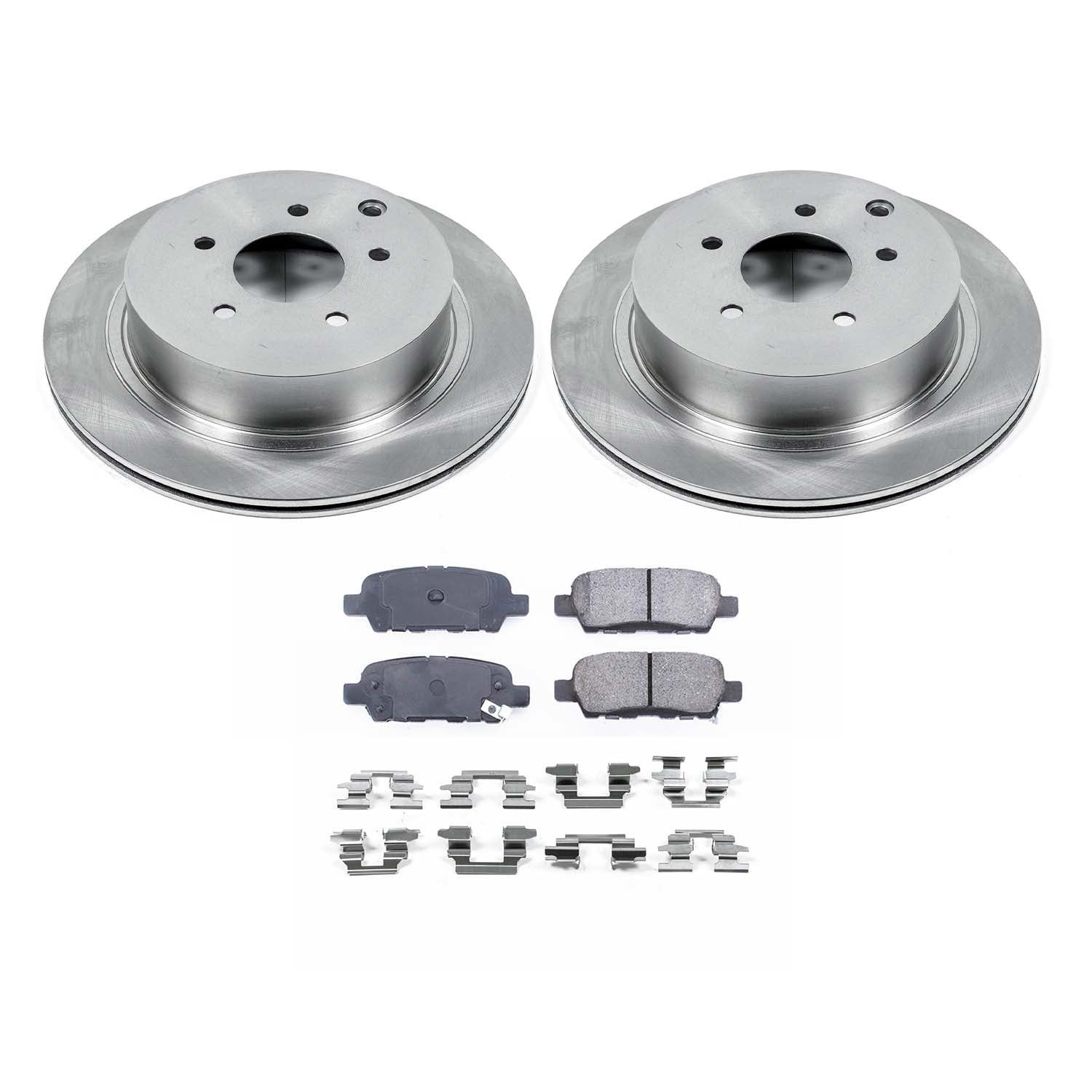 Ultimate Brakes Rear Ceramic Brake Pad and Rotor Kit with Hardware WM80858