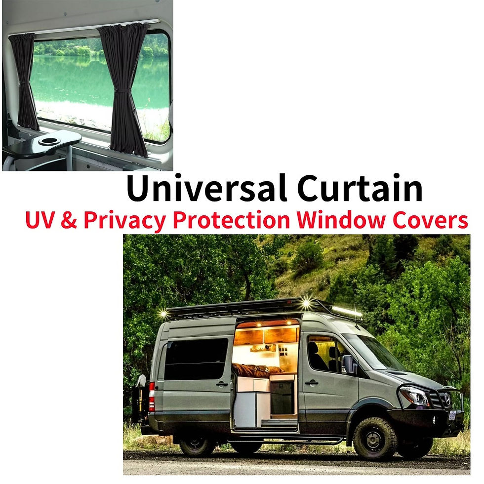 Thumbnail: 2PCS Universal Car Curtain With Track Side Window Sun Shades UV Privacy Protecti