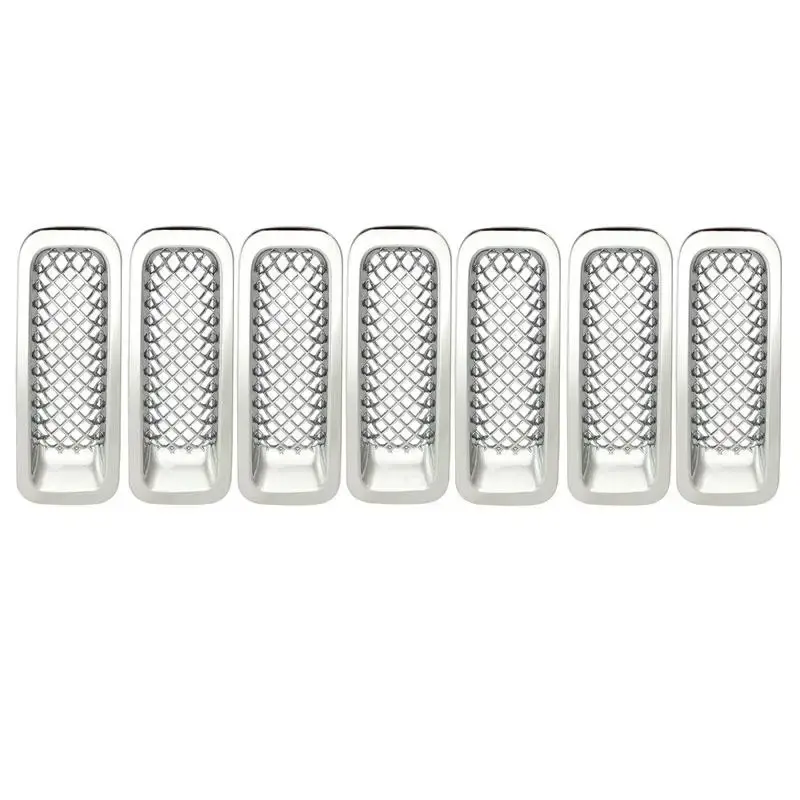 Thumbnail: Front Bumper Racing Grille Insert Mesh Trims Ring Cover Vent Frame Garnish Surro