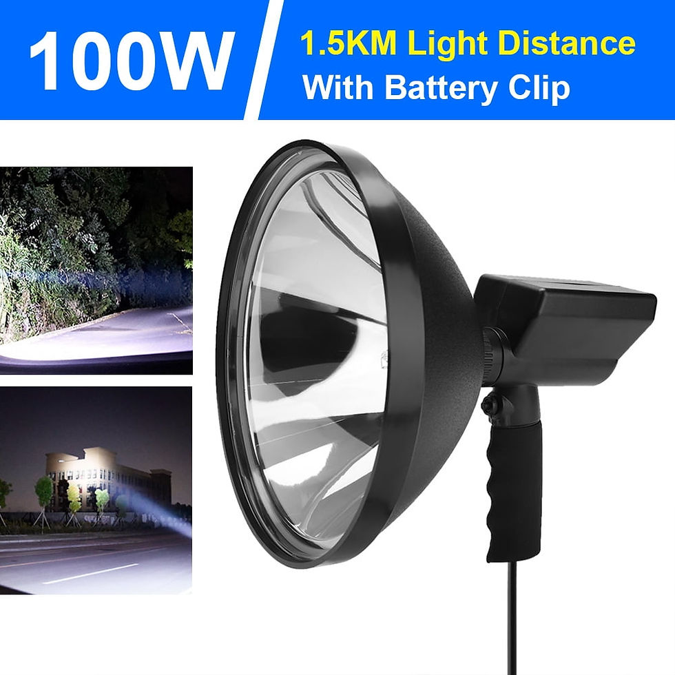 Thumbnail: TOPINCN 100W 9 LED Handheld Hunting Spot Light Work Spotlight Camping Fishi..