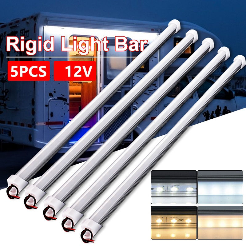 Thumbnail: 10/5X 12V 30/50CM Interior LED Car Light Bar Rigid Strip Lamp for Van Bus Carava