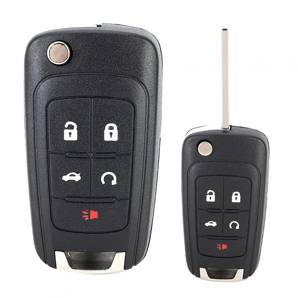 Thumbnail: Keyless Entry Remote, 5 Buttons Cover Replacement Key Fob Case Key Fob Batt..