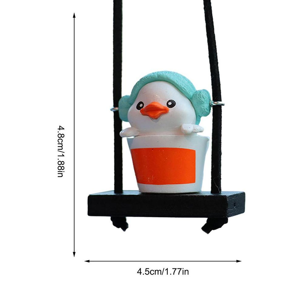 Thumbnail: 2D Cool Swing Duck Car Pendant Swinging Duck Car Hangings Ornament Cute Car Acce