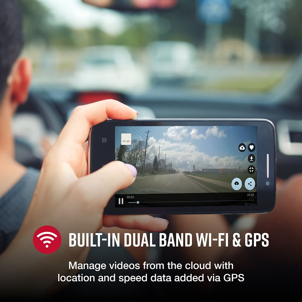 Thumbnail: Cobra SC 200D 1600P Dash Cam + Rear Cam: 3" Screen, Live Alerts, Apple CarP..