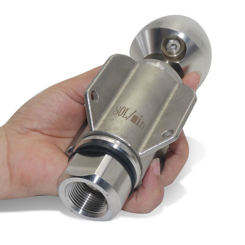 Thumbnail: High-Pressure Rotating Nozzle Internal Thread 1 Inch Side 8 Rear 6 Holes Industr