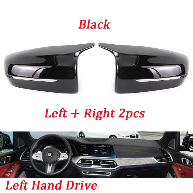Thumbnail: Carbon Fiber Exterior Side Rearview Mirror Cover Trim For BMW 3 4 5 7 8-Series G