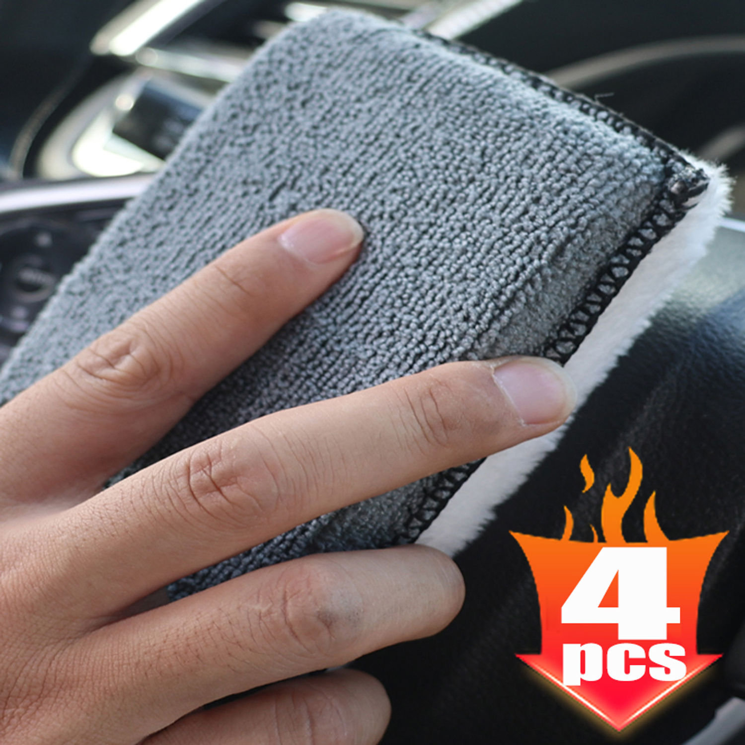 Car Interior Wash Pad Soft Absorbent Detailing Bristle Cleaning No Scratch Car H
