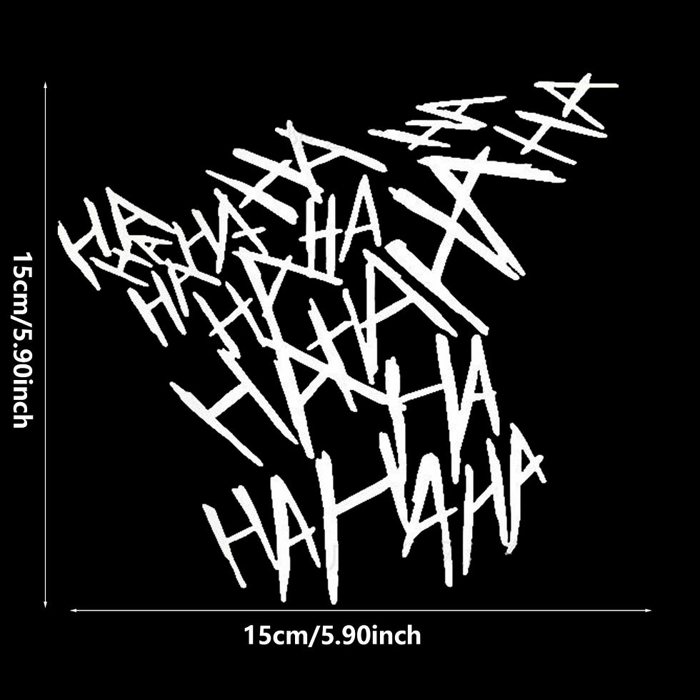 Thumbnail: HAHAHA Motorcycle Helmet Sticker Funny Joker Motorcycle Car Sticker Waterproof V