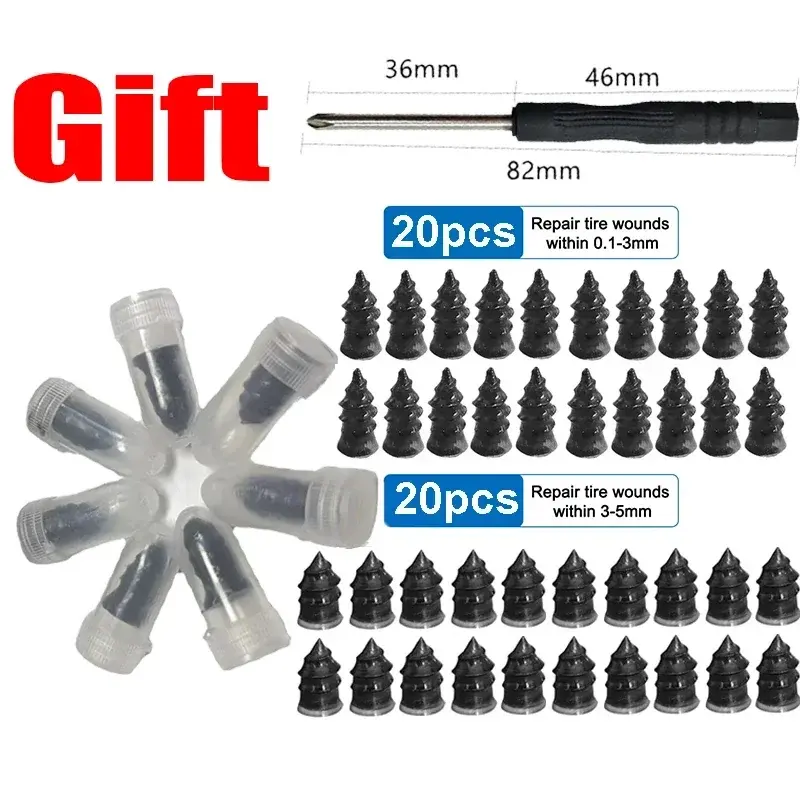 Thumbnail: 20/60Pcs Car Motorcycle Vacuum Tyre Repair Nails Truck Scooter Bike Tire Punctur