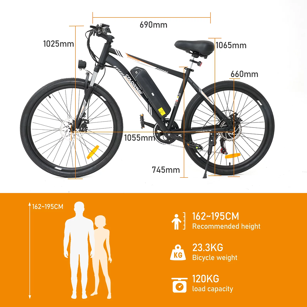 Thumbnail: 26" Electric Bike, 500W/36V/11.2AH Removable Battery E Bike,Max.Speed 19.9MPH Bi