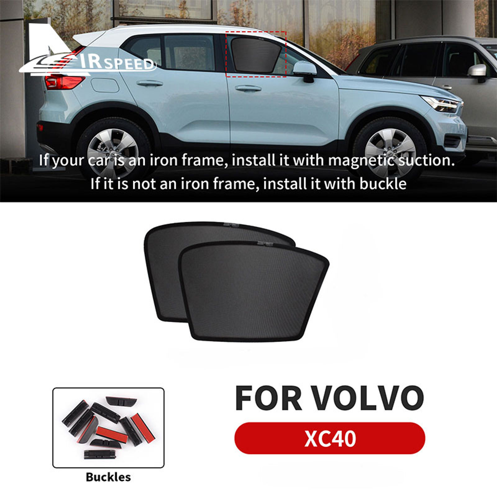 Car Magnetic Side Rear Window Sunshade for Volvo XC40 V90 Visor Window Anti-Mosq