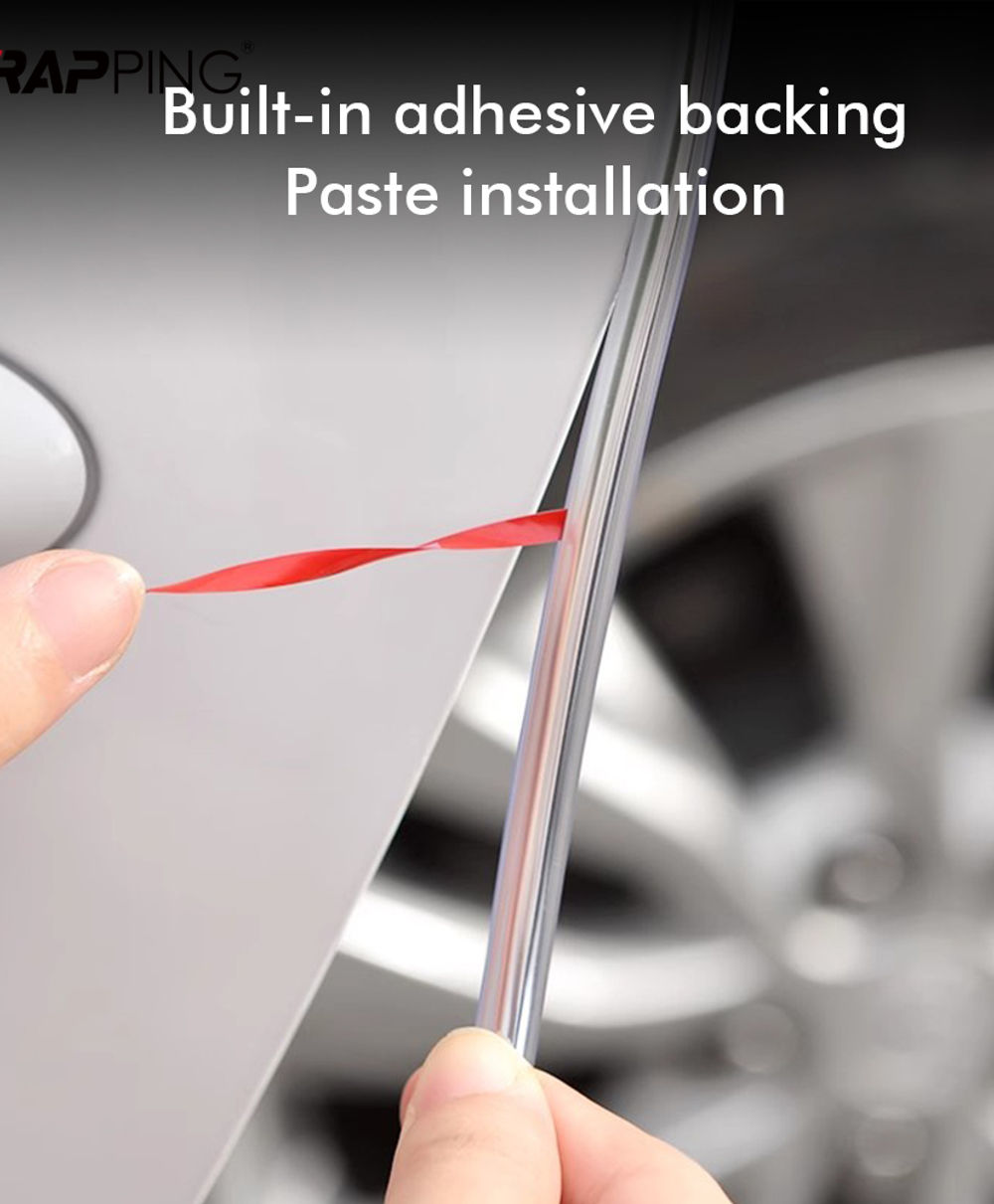 5m Car Door Edge Guards Clear Rubber Seal Protector U Shape Edge Trim Transparen