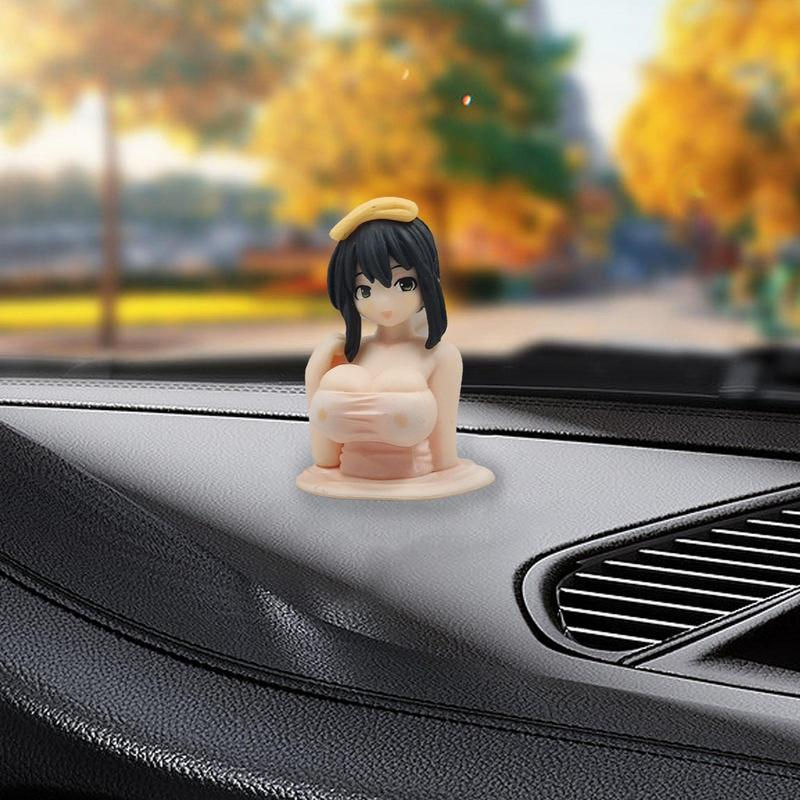 Thumbnail: Car Assecories Dashboard Decor Anime Girl Chest Shake Ornaments Auto Assesories