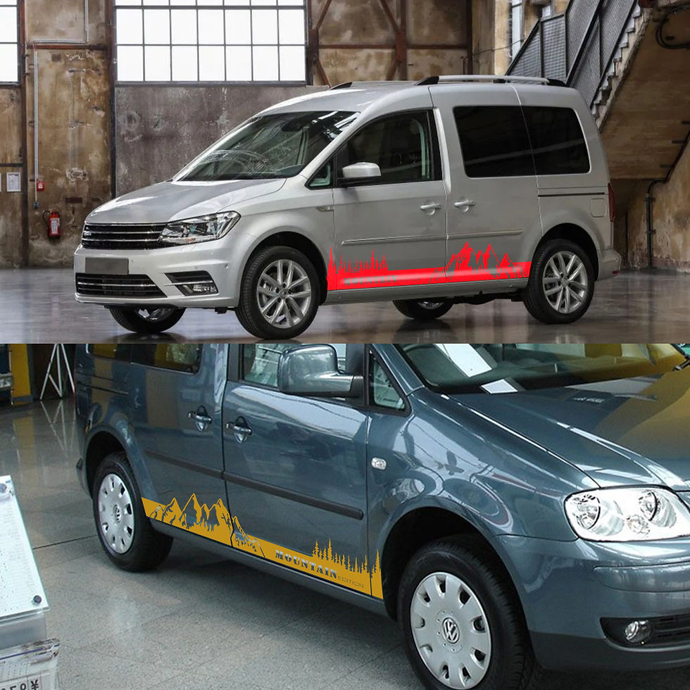 Thumbnail: 2PCS Car Door Stickers For Volkswagen VW Caddy MK1 MK2 MK3 2 3 4 Maxi Kombi Camp