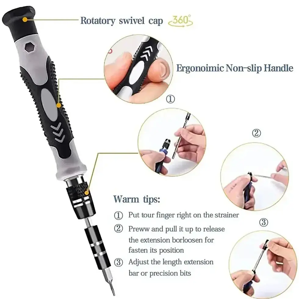 Thumbnail: 115 in 1 Precision Screwdriver Set Magnetic Torx Hex Screw Driver Bits Professio