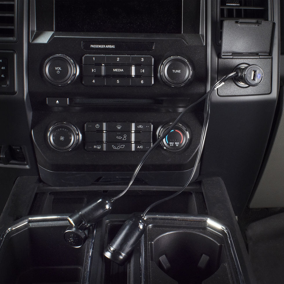 Thumbnail: EverStart Plus 12 Volt 2.4 Amp Dash Mount Dual USB Charger, Black, One Piec..