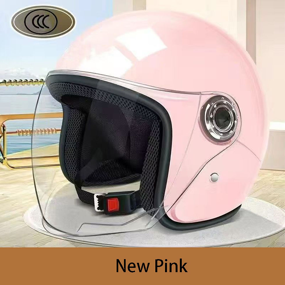 Thumbnail: Motorcycle Helmet for Men Women Classic Retro Scooter Half Helmet Ultralight Cyc