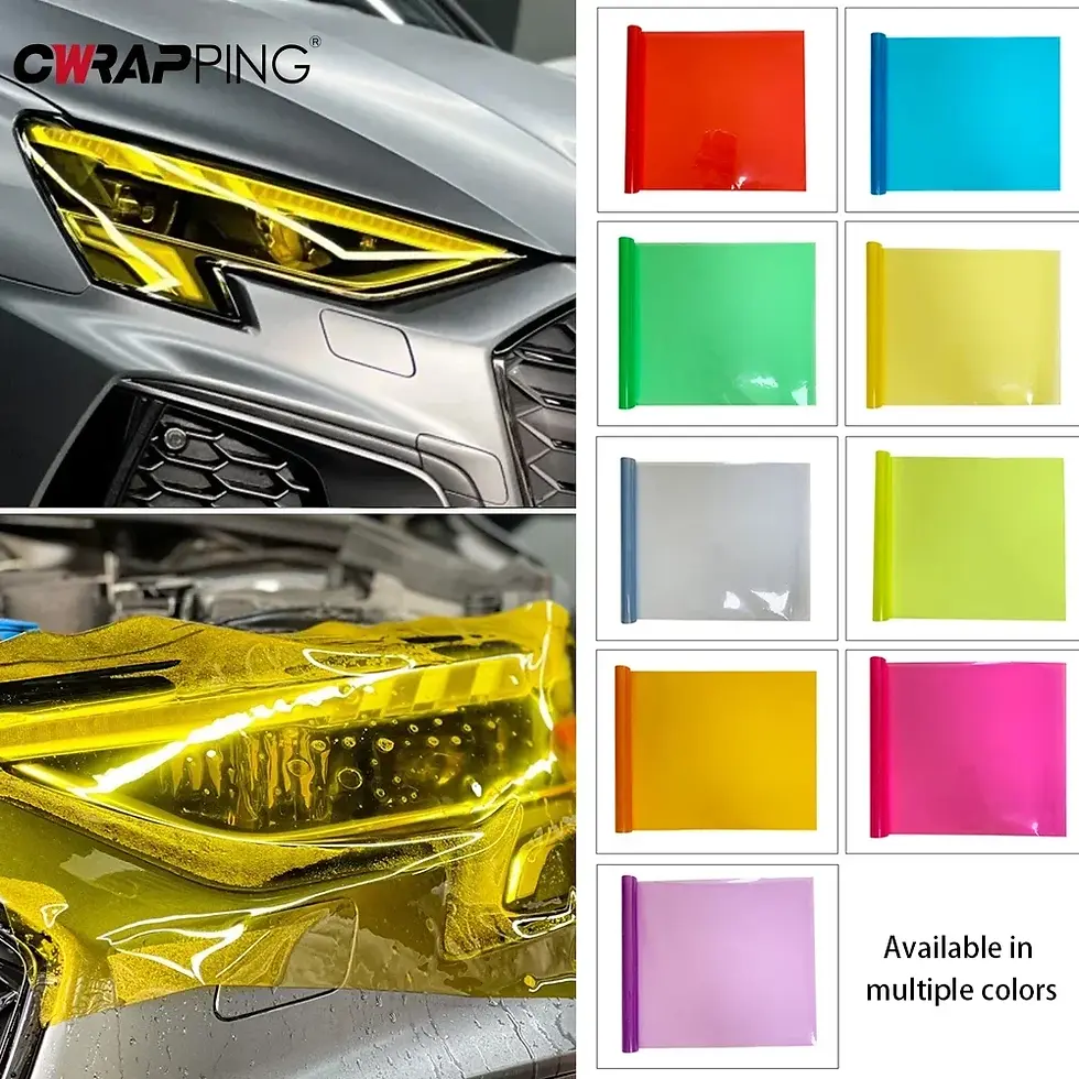 Thumbnail: 30cmx1m Car Light Headlight Taillight Tint Vinyl Waterproof Film Sticker Easy St
