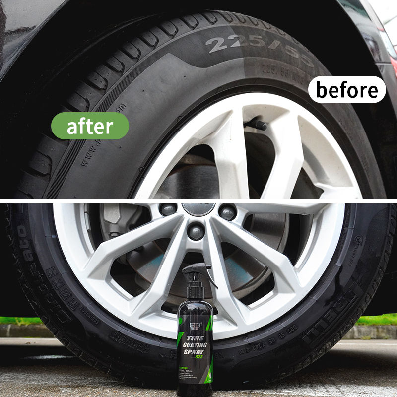 Thumbnail: Car Tire Shine Coating Tyre Gloss Plastic Rubber Wheel Restorer Agent Spray Poli