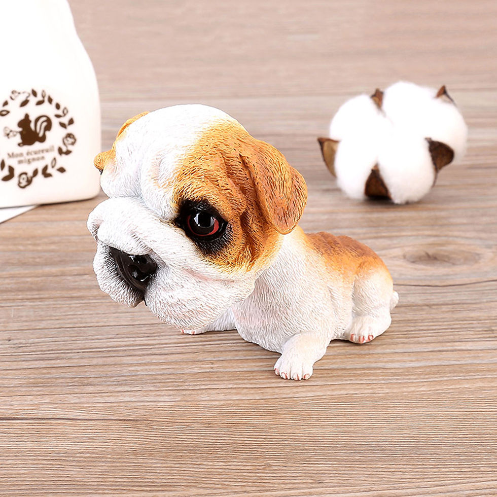 Thumbnail: Car Ornaments Cute Shaking Head Resin Dog Puppy Figurines Automobile Interior Da