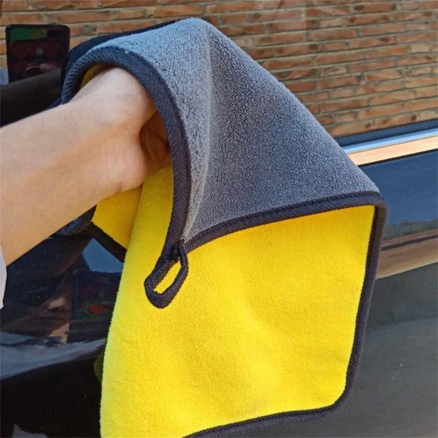 6pcs Microfiber Cleaning Towel Thicken Soft Drying Cloth Car Body Washing Towels
