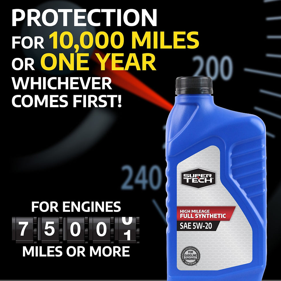 Thumbnail: Super Tech High Mileage Full Synthetic SAE 5W-20 Motor Oil, 1 Quart