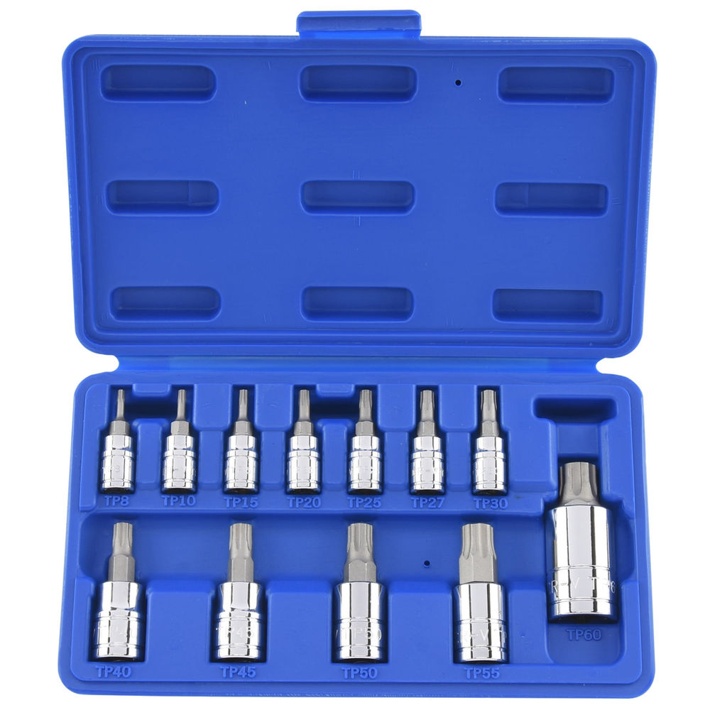 Neiko 10085A 5-Point Tamperproof Torx Plus Bit Socket Set, Cr- V | 12-Piece..