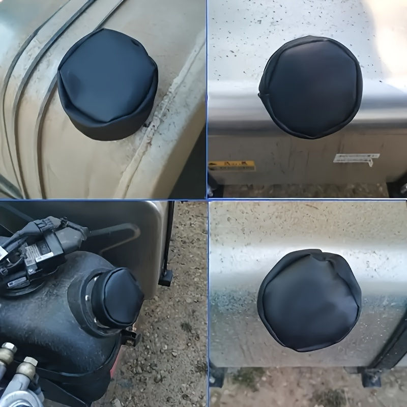 Universal PU Leather Transport Cover For Excavator Fuel Tank Cap, Dustproof And